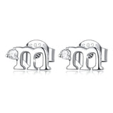 Solid 925 Signature Silver M&M Stud Earrings