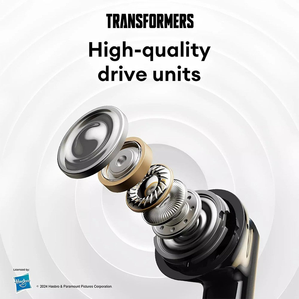 Transformers Wireless Earbud Earphones Bluetooth V5.4 Spacial Surround Sound TF-T31 - Yellow