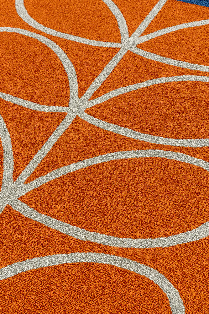 Orla Kiely Linear Stem Orange 464403 Outdoor Rug