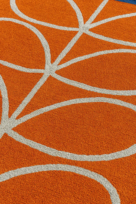 Orla Kiely Linear Stem Orange 464403 Outdoor Rug