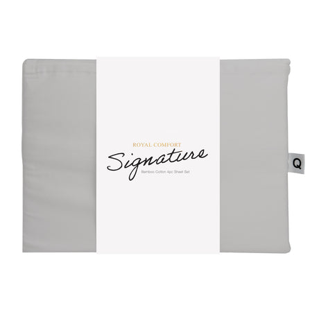 Royal Comfort Signature Bamboo Cotton Sheet Set- Grey