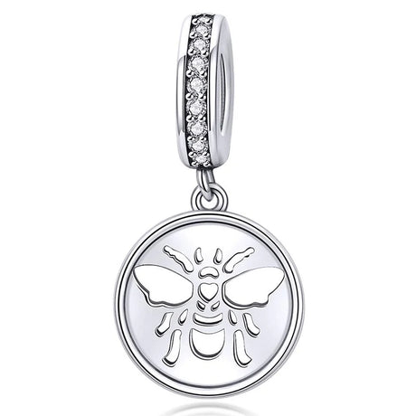 Solid 925 Sterling Silver Bee Animal Stamp Pandora Inspired Charm