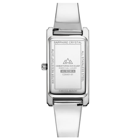 Christophe Duchamp Aurora - White Dial with Silver Stainless Steel Strap