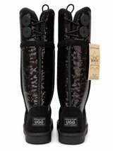 Australian Leather Ugg Long Sequin Black - AU4