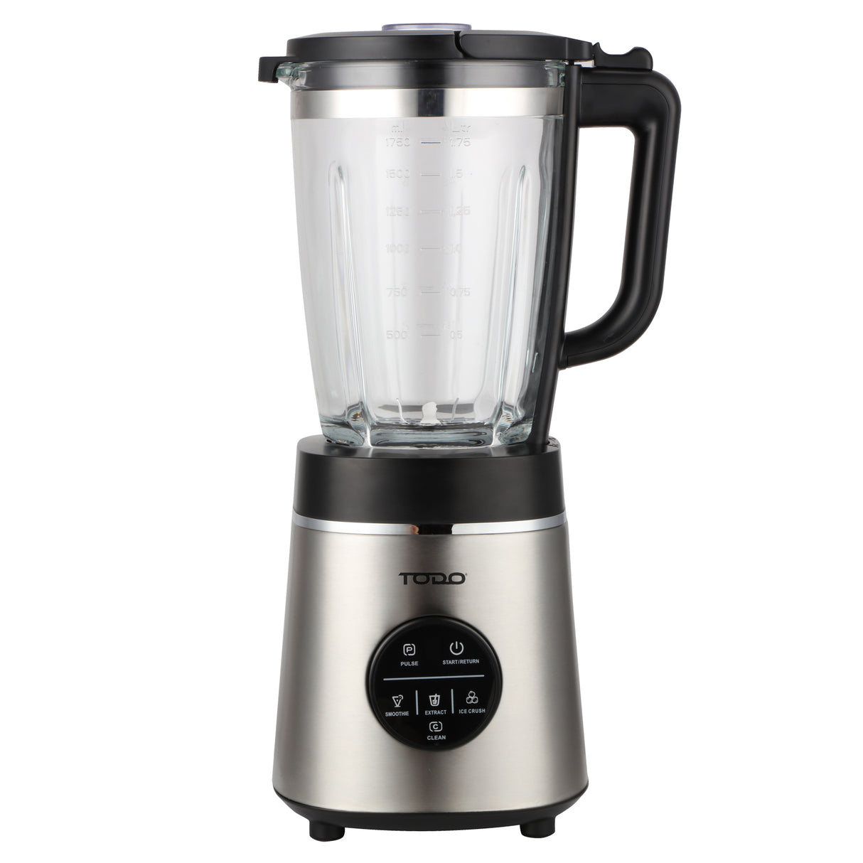 TODO 1.75L Commercial Electric Blender 1000W Glass Jar Adjustable Speed Stainless Steel Body
