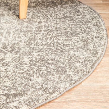 Evoke 256 Grey Round Rug