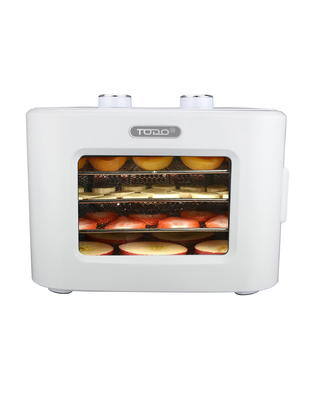 TODO 400W Food Dehydrator Stainless Steel Interior Preserve Yogurt Fruit Dryer Jerky Maker - White