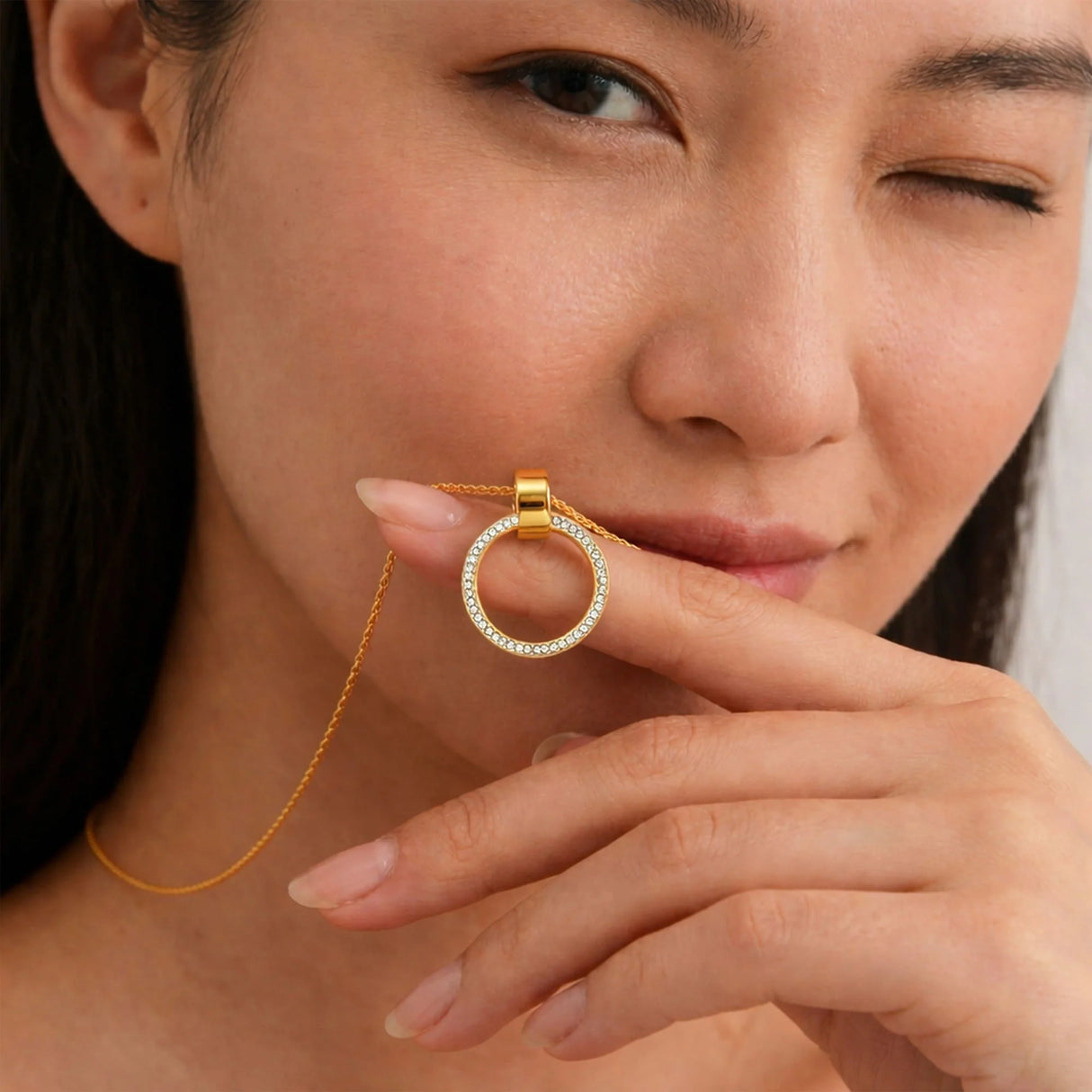 Krystal Couture Orbit of Charm Necklace Embellished with SWAROVSKI Crystal in Gold