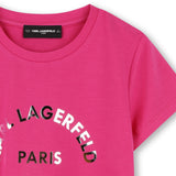 Karl Lagerfeld Girls Cafe Terrase D3 Short Sleeves Tee-Shirt - Pink