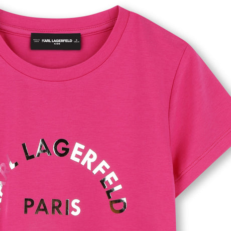 Karl Lagerfeld Girls Cafe Terrase D3 Short Sleeves Tee-Shirt - Pink