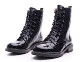 Bosccolo Womens Boots - Black Crocodile