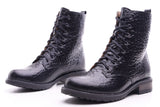 Bosccolo Womens Boots - Black Embossed