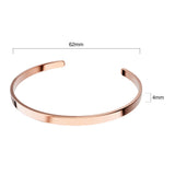 Bullion Gold Avenue Classic Cuff Bangle Rose Gold - 4mm