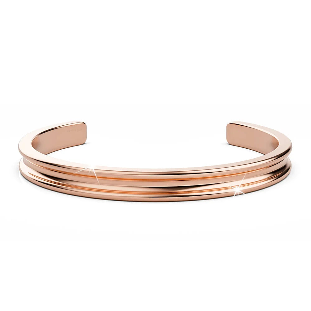 Boxed Make it Gold Earrings & Bangle Set in Rose Gold