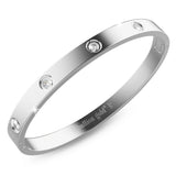 Boxed Bullion Gold Seamless Dial and Bangle Set  in White Gold