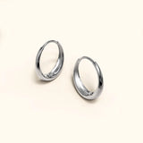 Bullion Gold Ciara Chic Graduated Hoop Earrings White Gold