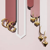 Bullion Gold Love Paradise Stud Gold Layered Earrings