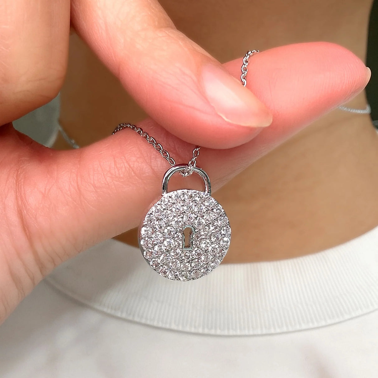 Krystal Couture Fancy Padlock Necklace