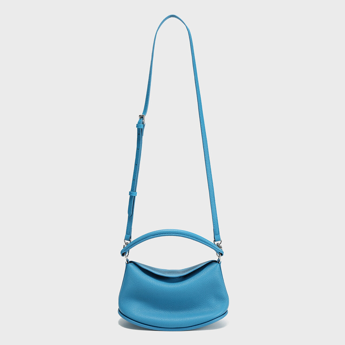 TOGO Leather Slouchy Pillow Bag - Blue