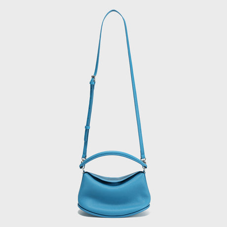 TOGO Leather Slouchy Pillow Bag - Blue