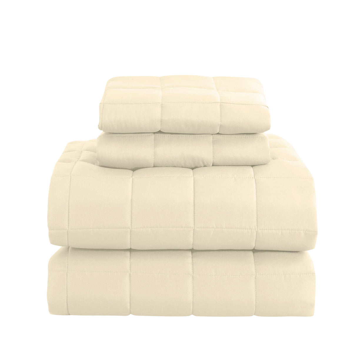 Royal Comfort Coverlet Set - Queen - Beige