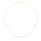 Necklace Curb Chain "Pearls" - Natural Pearl White - Longueur 18 cm