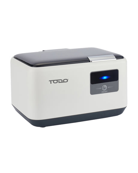 TODO Ultrasonic Cleaner Sonic Wave Jewellery Cleaner Blue LED 600ml Stainless Steel Tank 3min Cycle