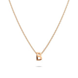 Bullion Gold Initials Brick Alphabet Letter Necklace Rose Gold Layered Steel Jewellery