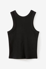 Cotton On Kids Girls Fitted Essential Tank - Black Rib