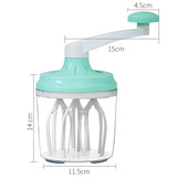 TODO Manual Egg Beater Whisk Whip Cream 1200ml Capacity Bowl Hand Crank