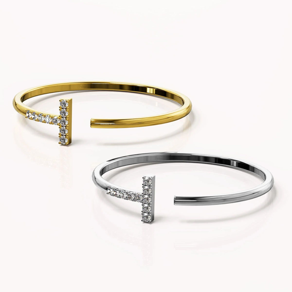 Adjustable Solid 925 Sterling Silver Cleo Stacking Ring in Gold