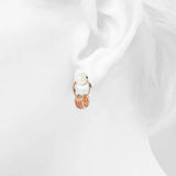 Bullion Gold Helena Pearl & Charm Ring Rose Gold Drop Earrings