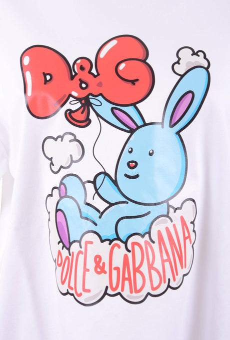 Dolce & Gabbana Women Rabbit Short Sleeve T-shirt