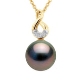 Pendant "Eight" Diamonds 0,03 Cts ( 3 X 0,01 Cts ) - Longueur 42 cm