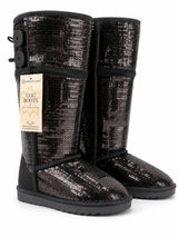 Australian Leather Ugg Long Sequin Black - AU5