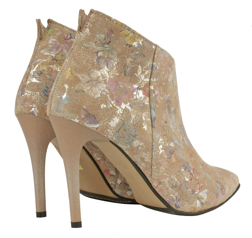 Bosccolo Womens Boots - Flowers On Beige