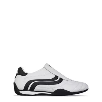 Lonsdale Men's Camden Slip Low Top Leather Sneakers White/Navy