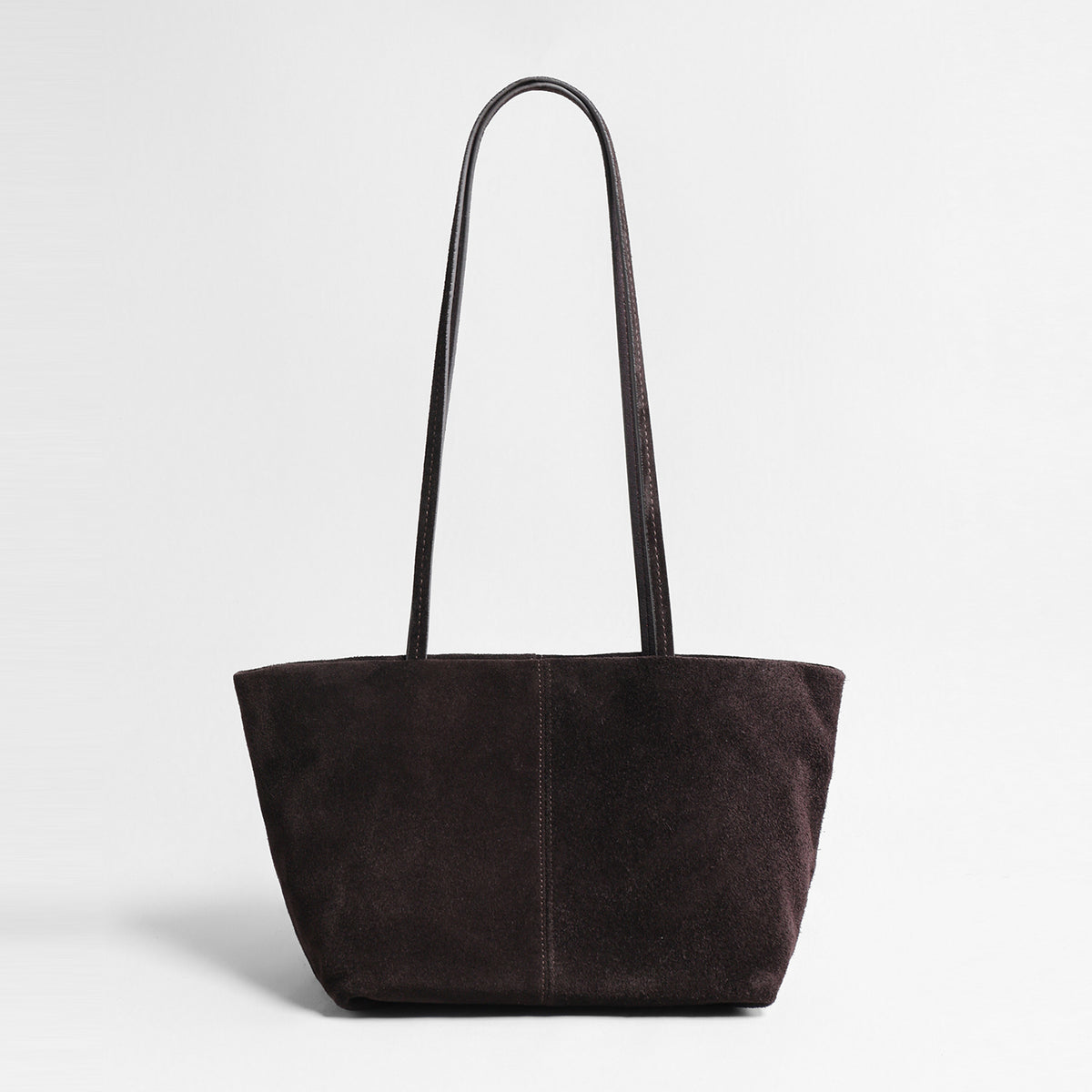 Vintage Suede Mini Tote Bag – V-Shape Shoulder Bag