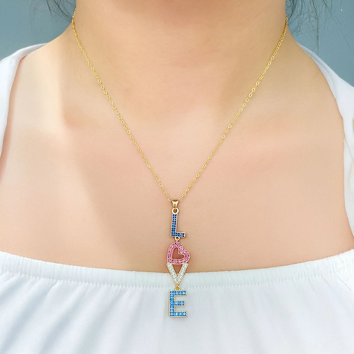 Bullion Gold LOVE Your Heart Pendant Necklace