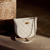 Nalandu Vault Quilted Leather Crossbody Shoulder Bag - White