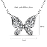 Krystal Couture White Gold Sweet Butterfly Pendant Necklace Embellished with Crystals from SWAROVSKI
