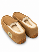 Australian Leather Ugg Classic Moccasin Slippers - Chestnut - AU6