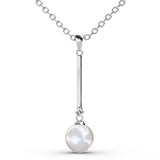 Krystal Couture Magnificent Pearl Drop Necklace Embellished with Swarovski Crystals