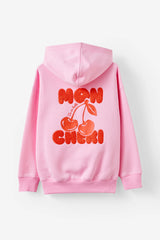 Cotton On Kids Girls Sammy Oversized Hoodie - Fairy Pink/Cherries