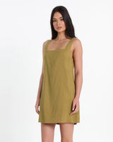 Lost In Lunar Celeste Mini Dress - Olive