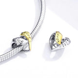 Solid 925 Sterling Silver Live Love Kiss Laugh Heart Pandora Inspired Charm
