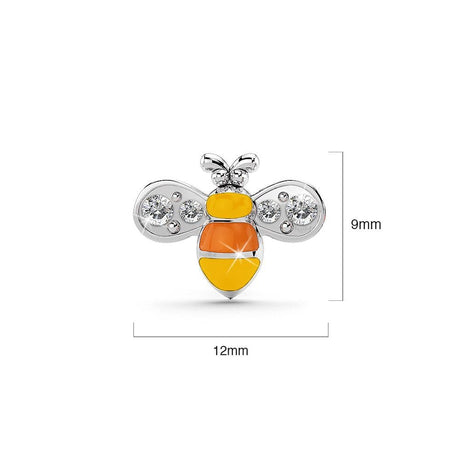 Krystal Couture Bumblebee Crystal Earrings White Gold Layered Jewellery