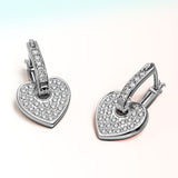 Krystal Couture Heart-Shaped Dangle Earrings Embellished with SWAROVSKI Crystals