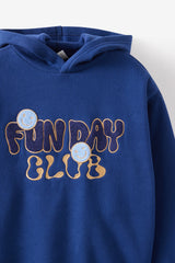 Cotton On Kids Boys Sammy Oversize Hoodie - Denim Navy/ Golden Dust Funday