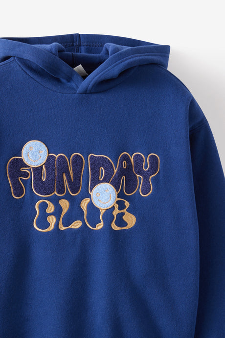 Cotton On Kids Boys Sammy Oversize Hoodie - Denim Navy/ Golden Dust Funday